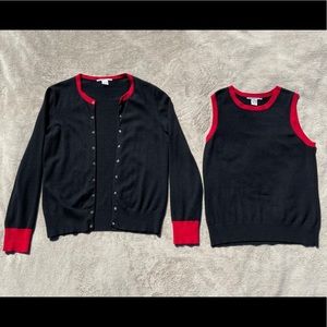 100% cashmere two-piece sweater set